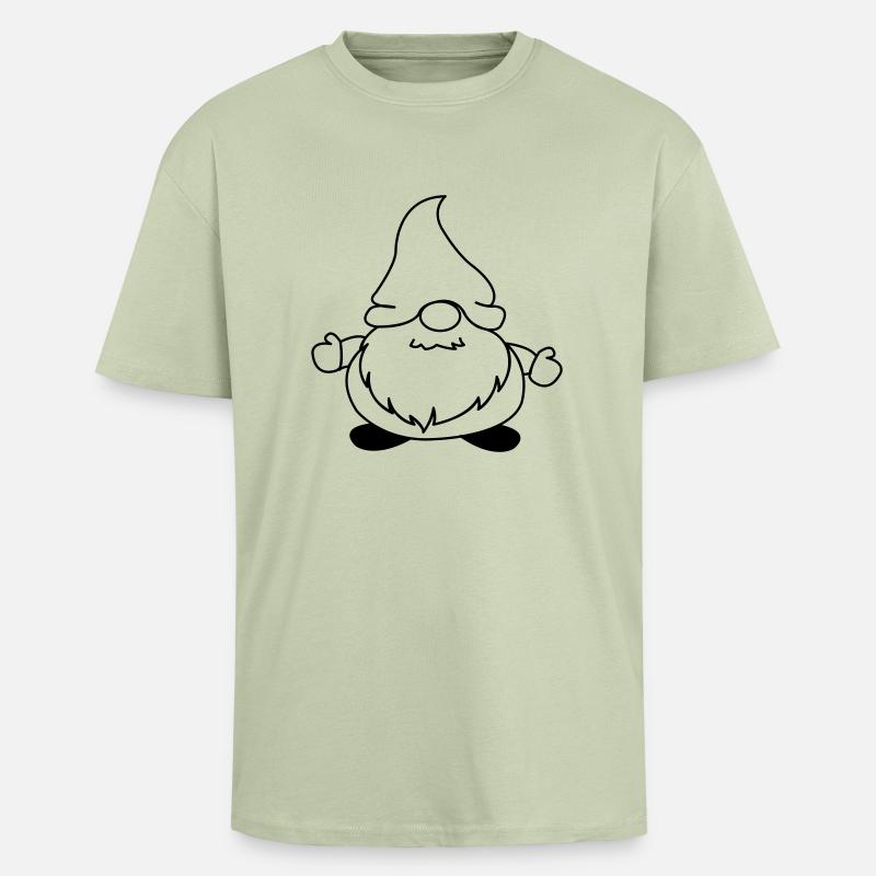weihnachtsmann_comic_01 - Oversized Heavyweight Unisex T-Shirt - Leichtes Salbeigrün 