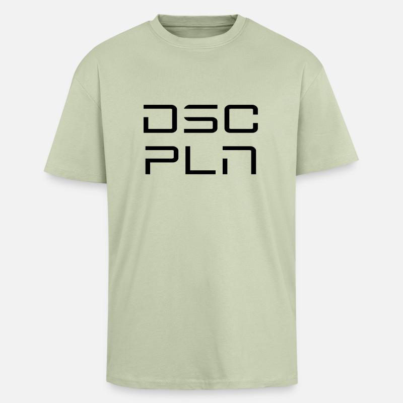 DSCPLN - T-shirt unisexe oversize épais - vert sauge léger 