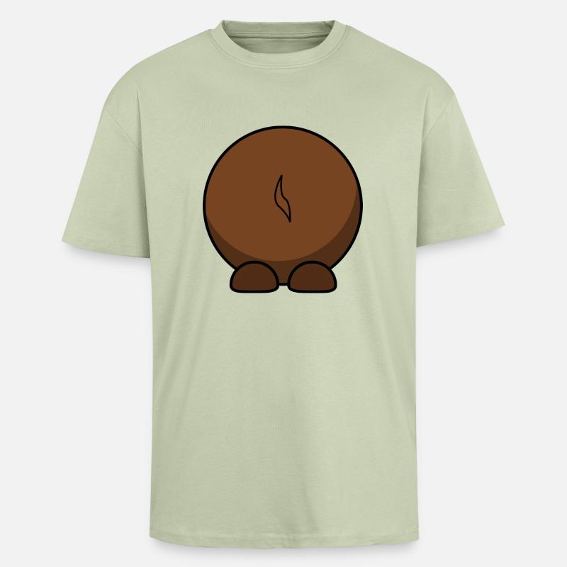 Gnu von hinten. Geschenkidee - Oversized Heavyweight Unisex T-Shirt - Leichtes Salbeigrün 
