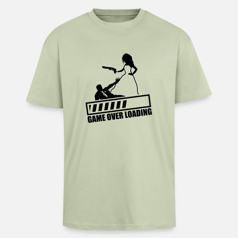 game_over_loading_fa1 - Unisex Oversized Heavyweight T-shirt - soft salvia 