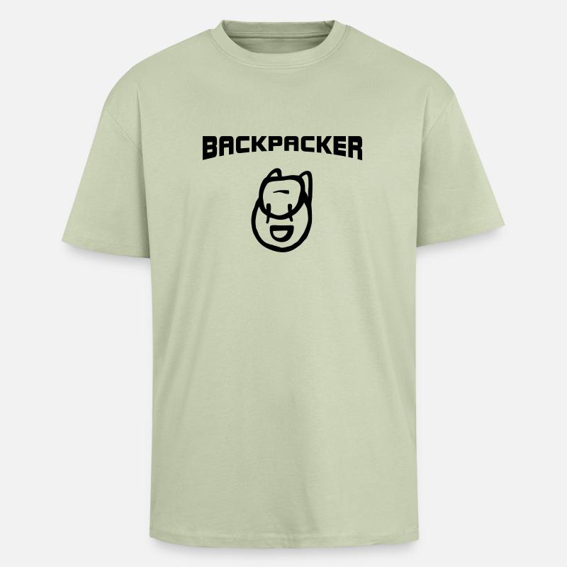 Backpacker Backpack - Unisex Oversized Heavyweight T-shirt - soft salvia 