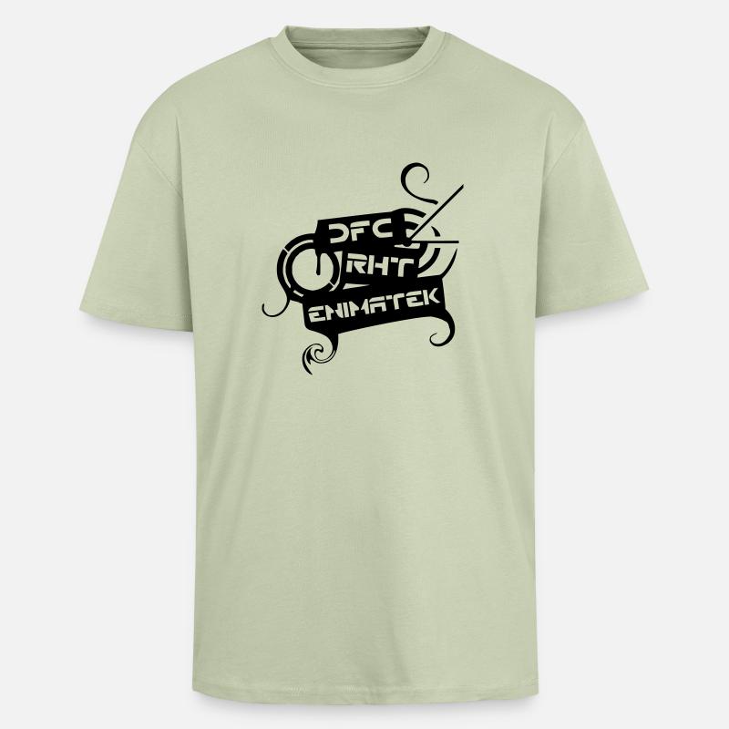 dfc_rht_enimatek_ - Oversized Heavyweight Unisex T-Shirt - Leichtes Salbeigrün 