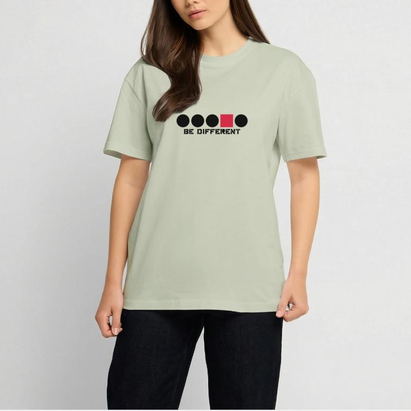 Rectangle circular shape Anders edges Angular Be D Unisex Oversized Heavyweight T-shirt