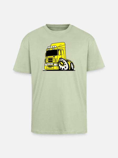V8 truck Vabis - Unisex Oversized Heavyweight T-shirt - soft salvia 