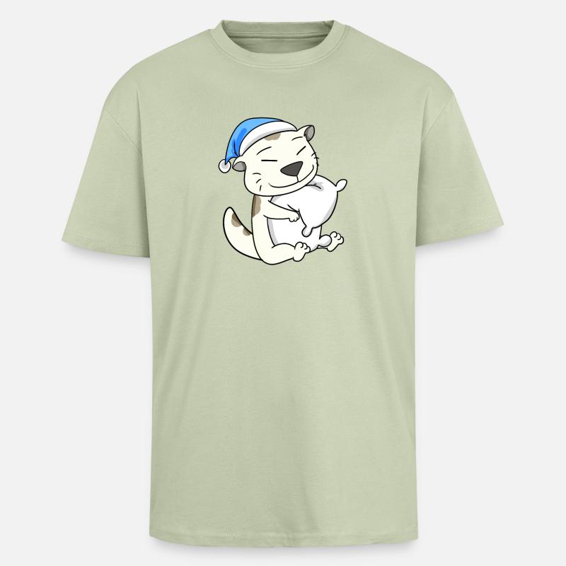 Katze Katzenrasse Devon Rex - Oversized Heavyweight Unisex T-Shirt - Leichtes Salbeigrün 