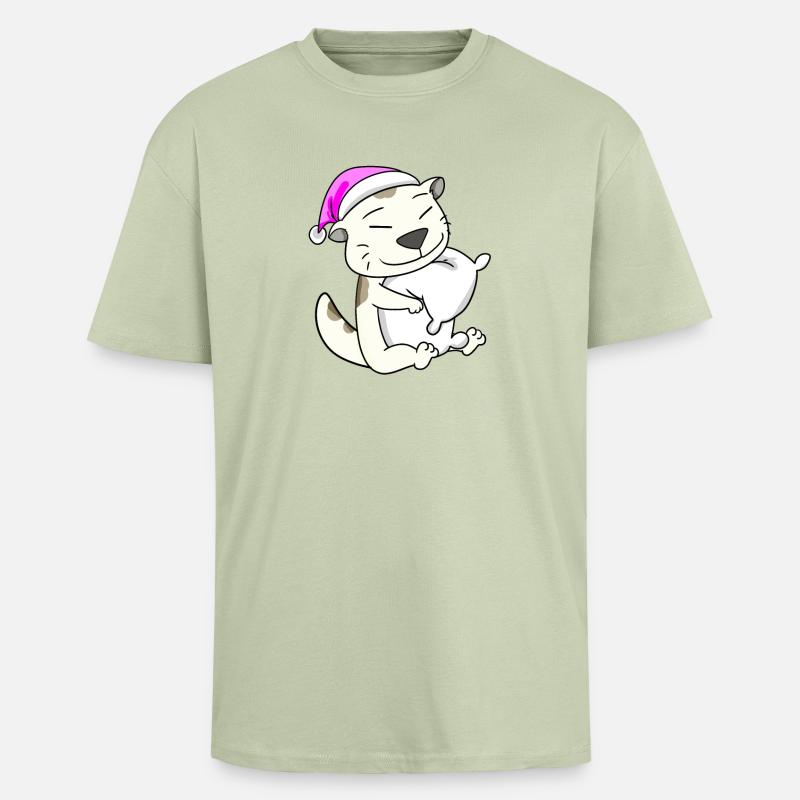 Cat cat breed Devon Rex - Unisex Oversized Heavyweight T-shirt - soft salvia 