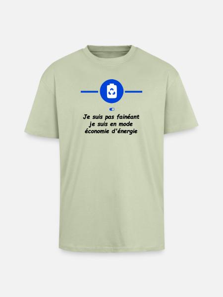Power Saving Mode - Unisex Oversized Heavyweight T-shirt - soft salvia 