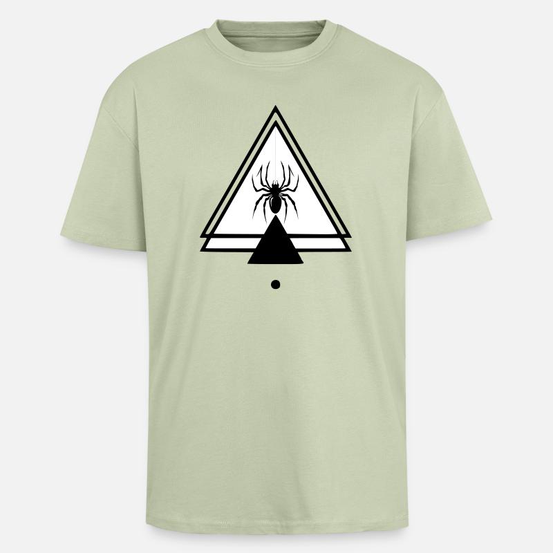 Spinne - Oversized Heavyweight Unisex T-Shirt - Leichtes Salbeigrün 