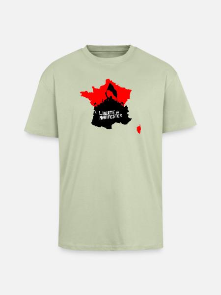 Freedom to protest - Unisex Oversized Heavyweight T-shirt - soft salvia