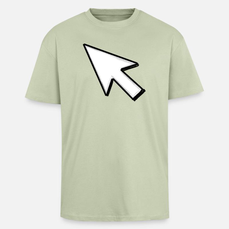 Cursor: Click me! - Unisex Oversized Heavyweight T-shirt - soft salvia