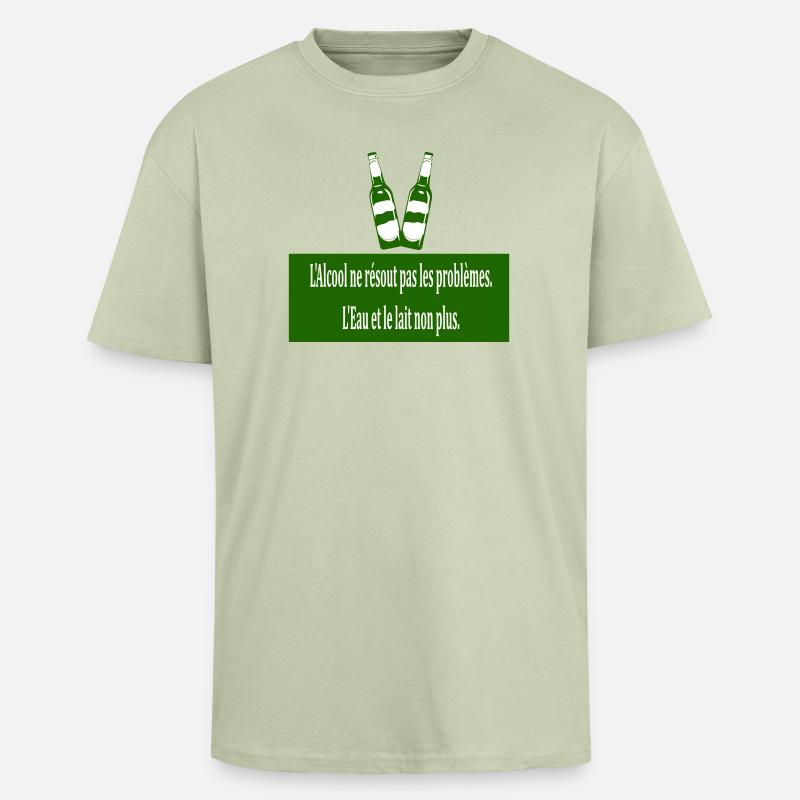 Cool doesn't solve problems - Unisex Oversized Heavyweight T-shirt - soft salvia 