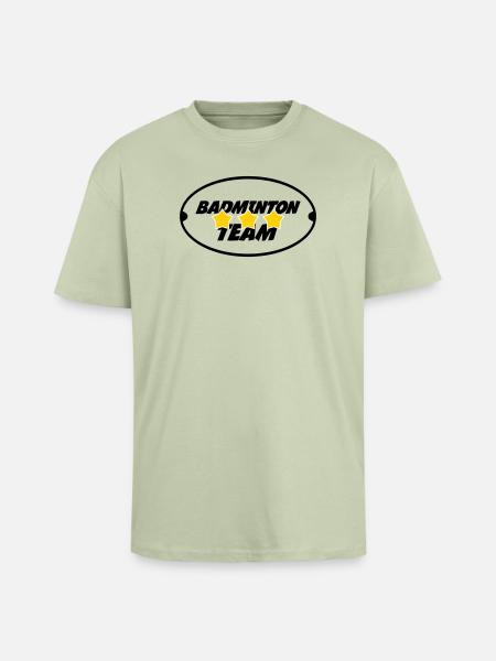 Badminton Team - Unisex Oversized Heavyweight T-shirt - soft salvia 