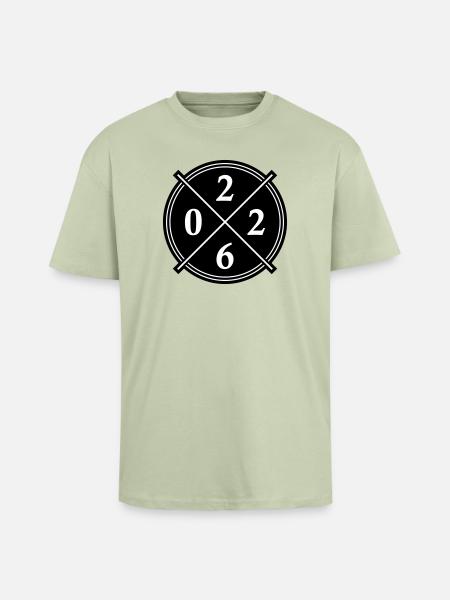 2026 Year Symbol - Unisex Oversized Heavyweight T-shirt - soft salvia 