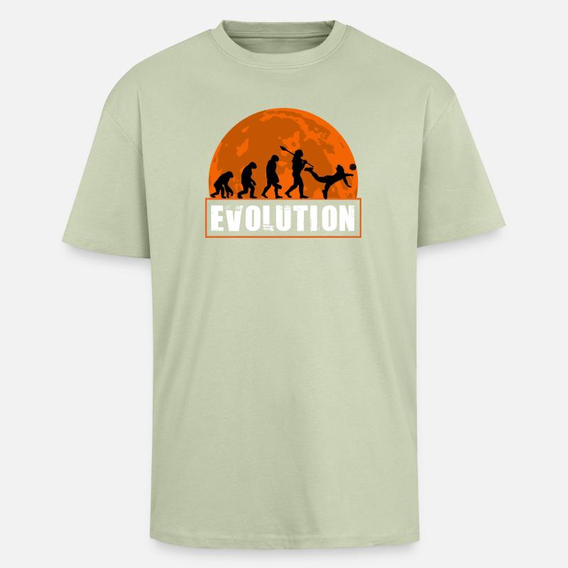 Évolution du volley-ball Joueuse Athlète - T-shirt unisexe oversize épais - vert sauge léger 
