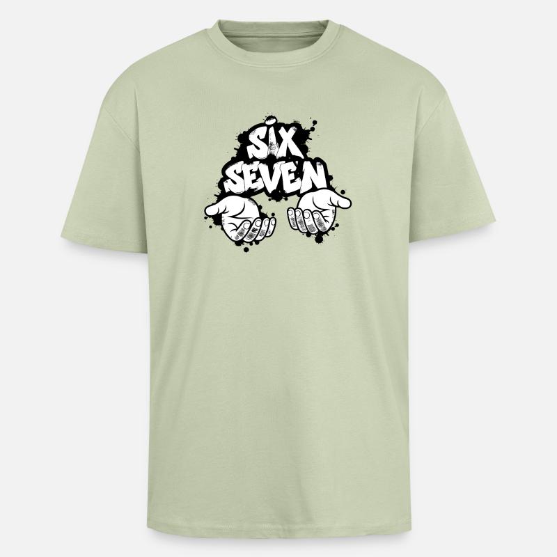 Sei Sette Graffiti - T-shirt unisex oversize pesante - verde salvia chiaro 
