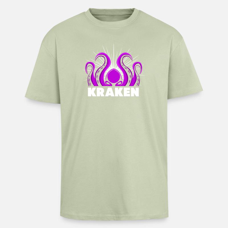 Octopus Octopus Octopus Octopus Octopus - Unisex Oversized Heavyweight T-shirt - soft salvia