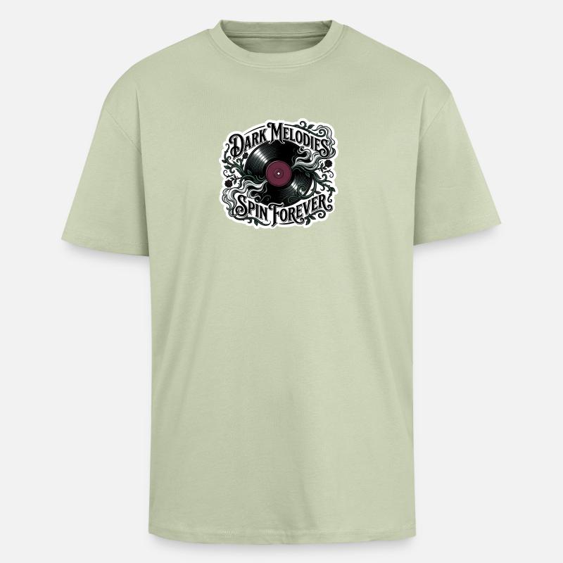 Dunkle Melodien drehen sich ewig - Oversized Heavyweight Unisex T-Shirt - Leichtes Salbeigrün