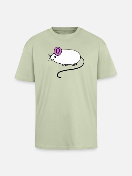 Mouse Rat Rodent Kids Baby - Unisex Oversized Heavyweight T-shirt - soft salvia