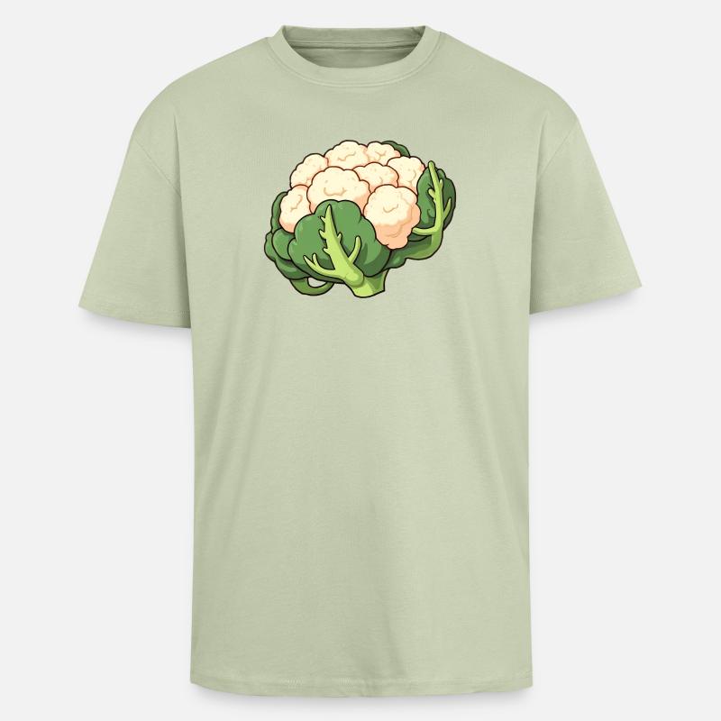 chou-fleur - T-shirt unisexe oversize épais - vert sauge léger