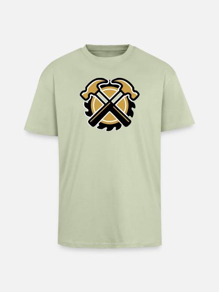 Zimmermann Hammer Logo - Unisex Oversized Heavyweight T-shirt - soft salvia 
