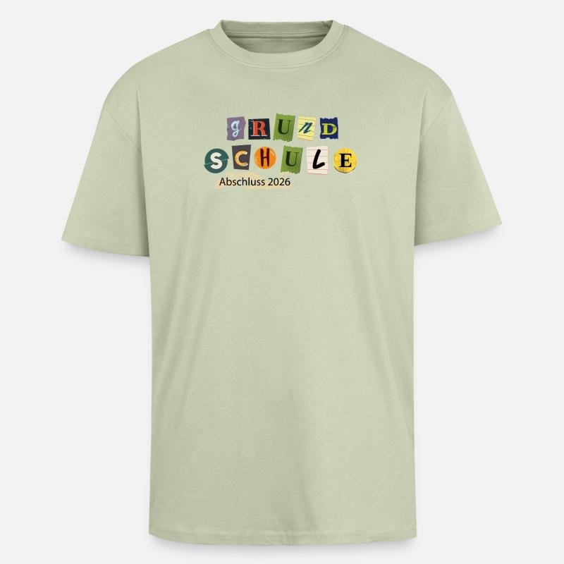 Schulabschluss 2026 - Oversized Heavyweight Unisex T-Shirt - Leichtes Salbeigrün 