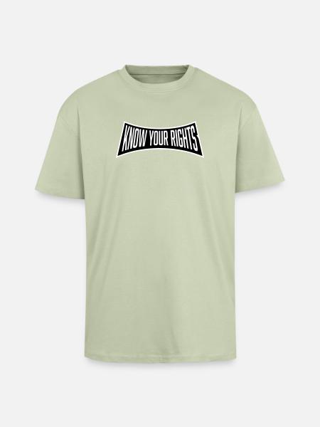 Know Your Rights Activism Justice Freedom - Unisex Oversized Heavyweight T-shirt - soft salvia