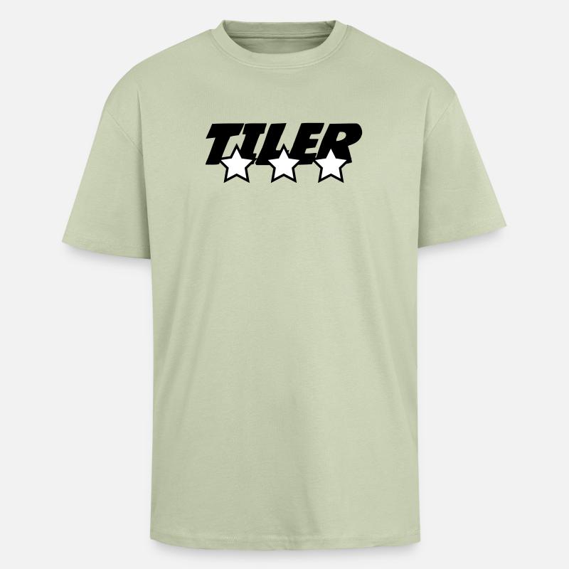 Tiler *** pro tile laying precision craft - Unisex Oversized Heavyweight T-shirt - soft salvia 