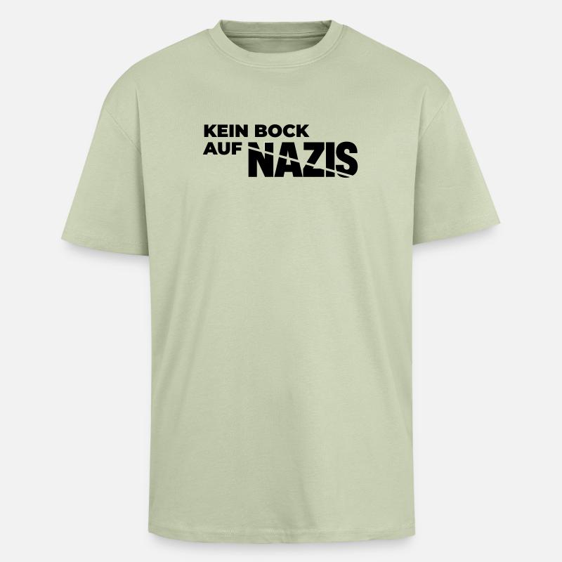 Kein_Bock_auf_Nazis - Oversized Heavyweight Unisex T-Shirt - Leichtes Salbeigrün 