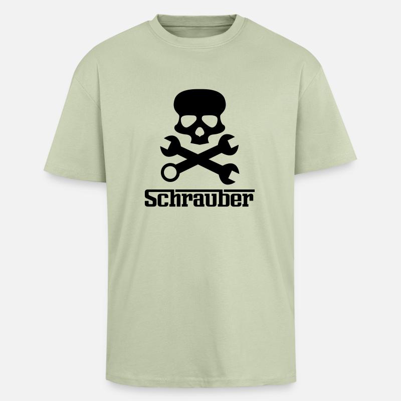 schrauber - Oversized Heavyweight Unisex T-Shirt - Leichtes Salbeigrün 