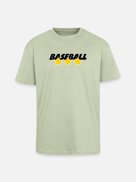 Baseball – Sport - Oversized Heavyweight Unisex T-Shirt - Leichtes Salbeigrün