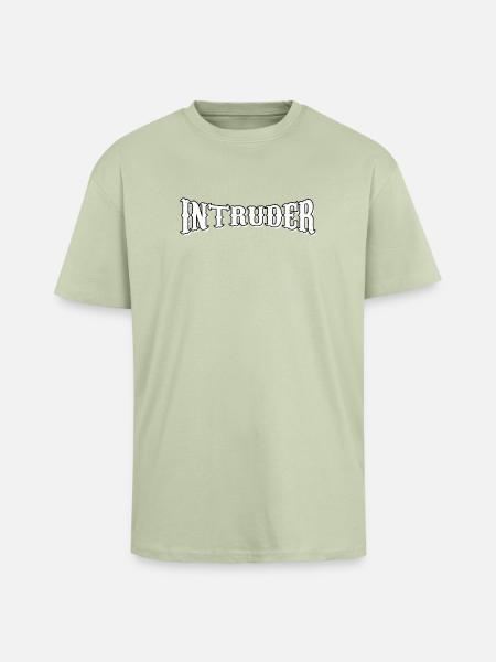 intruder hacker intruder clan sticker computer - Unisex Oversized Heavyweight T-shirt - soft salvia 