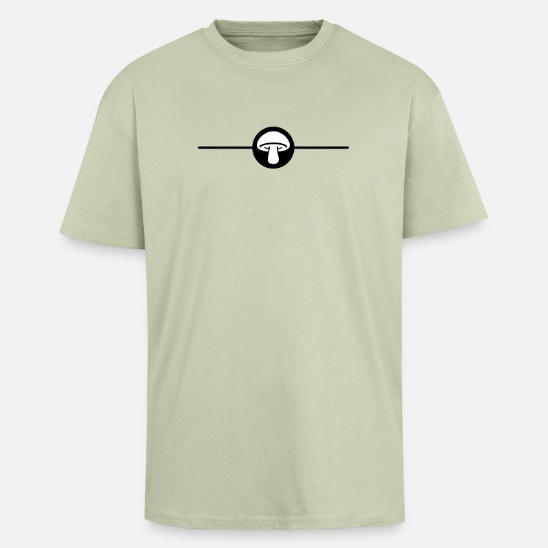 Mushroom Toadstool Icon - Unisex Oversized Heavyweight T-shirt - soft salvia 