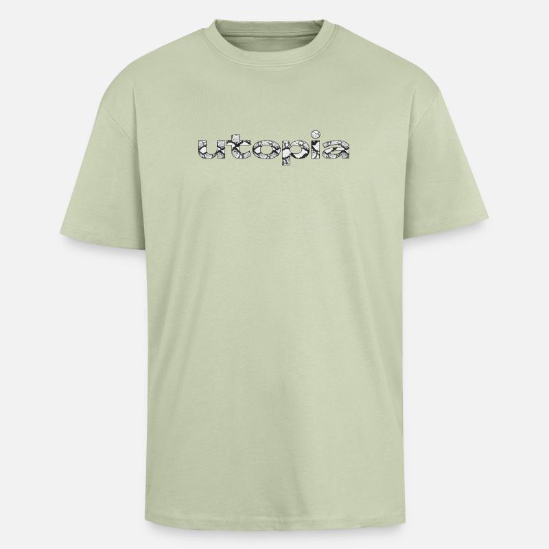 utopia – Snake Skin Statement - Oversized Heavyweight Unisex T-Shirt - Leichtes Salbeigrün 