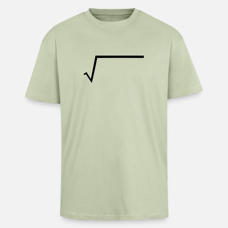 Math - Root - Radical - Unisex Oversized Heavyweight T-shirt - soft salvia 