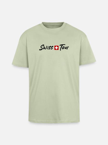 Swiss Tour Switzerland Holidays - Unisex Oversized Heavyweight T-shirt - soft salvia