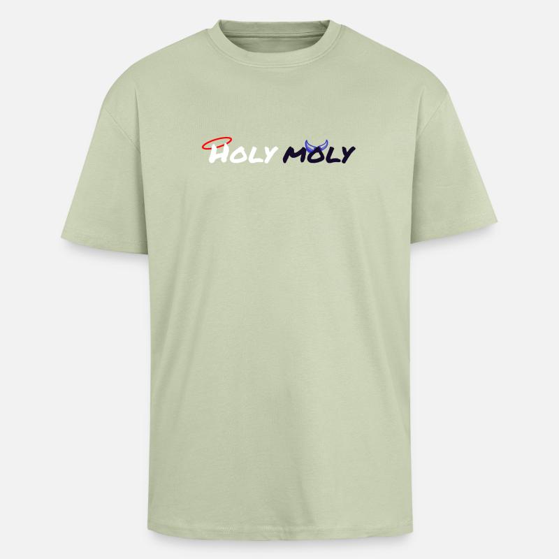 Heiliger Moly-Design - Oversized Heavyweight Unisex T-Shirt - Leichtes Salbeigrün 