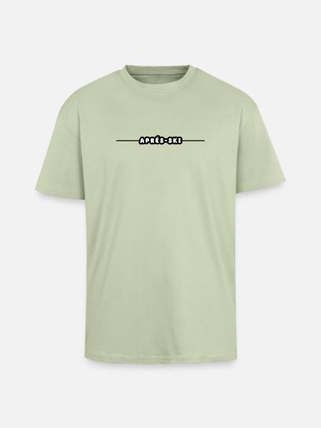 Séjour après-ski - T-shirt unisexe oversize épais - vert sauge léger