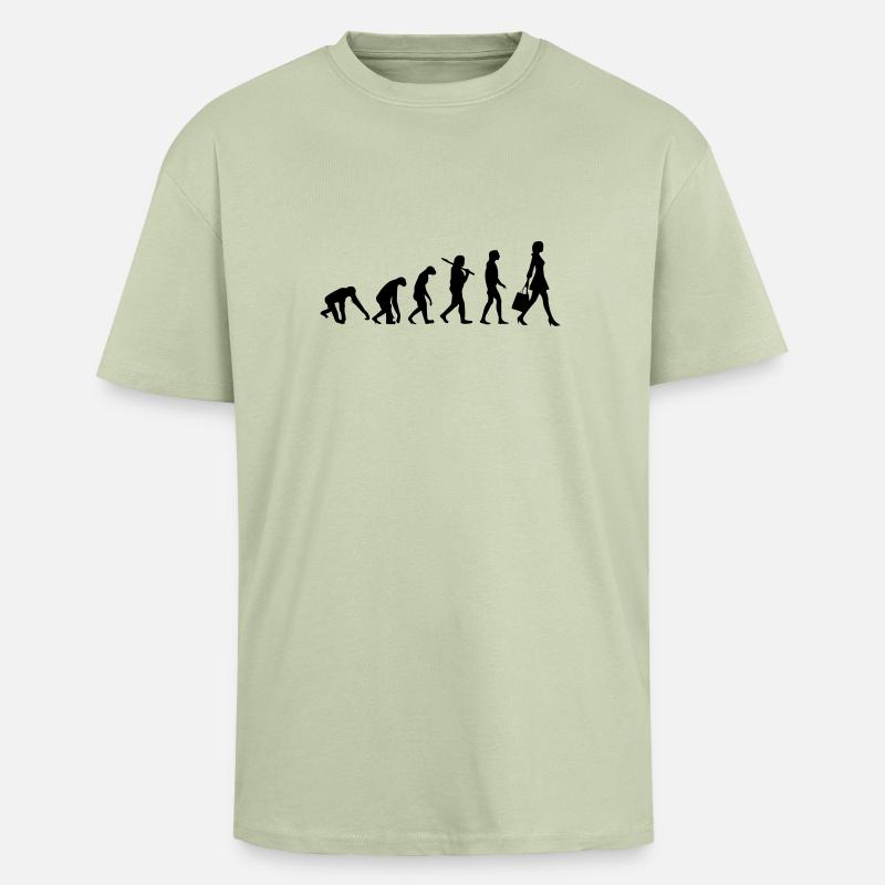 FRAUEN EVOLUTION - Oversized Heavyweight Unisex T-Shirt - Leichtes Salbeigrün 