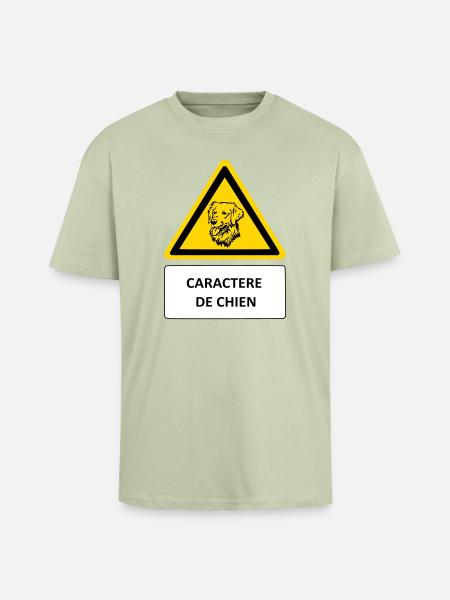 Dog character - Unisex Oversized Heavyweight T-shirt - soft salvia