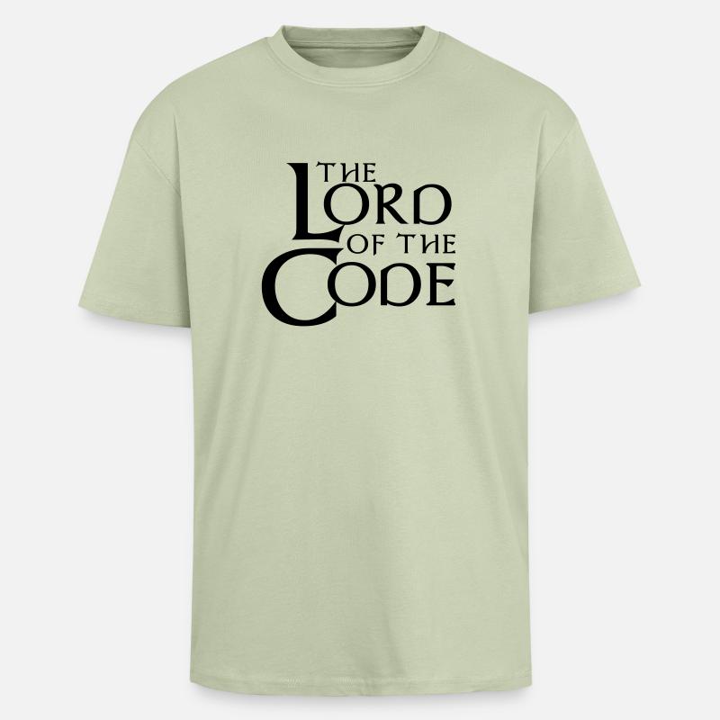 Le Seigneur du Code - T-shirt unisexe oversize épais - vert sauge léger 