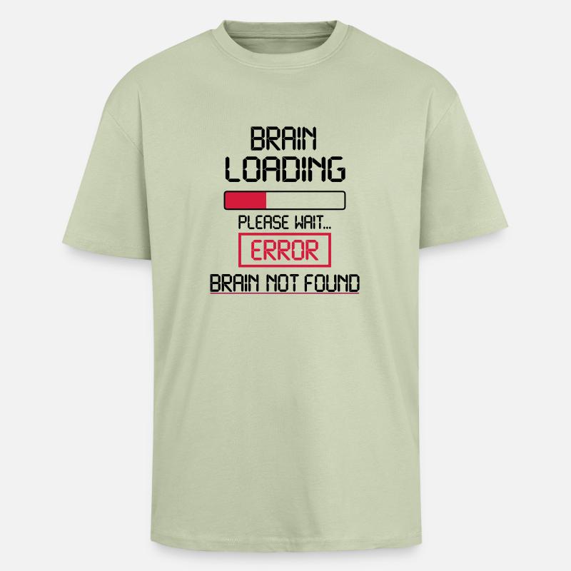 brain loading error - Unisex Oversized Heavyweight T-shirt - soft salvia 
