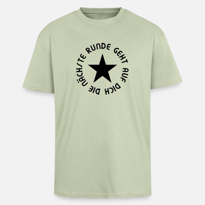 Nächste Runde - Oversized Heavyweight Unisex T-Shirt - Leichtes Salbeigrün
