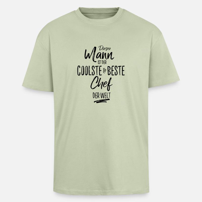 chef der Beste (s) - Oversized Heavyweight Unisex T-Shirt - Leichtes Salbeigrün 