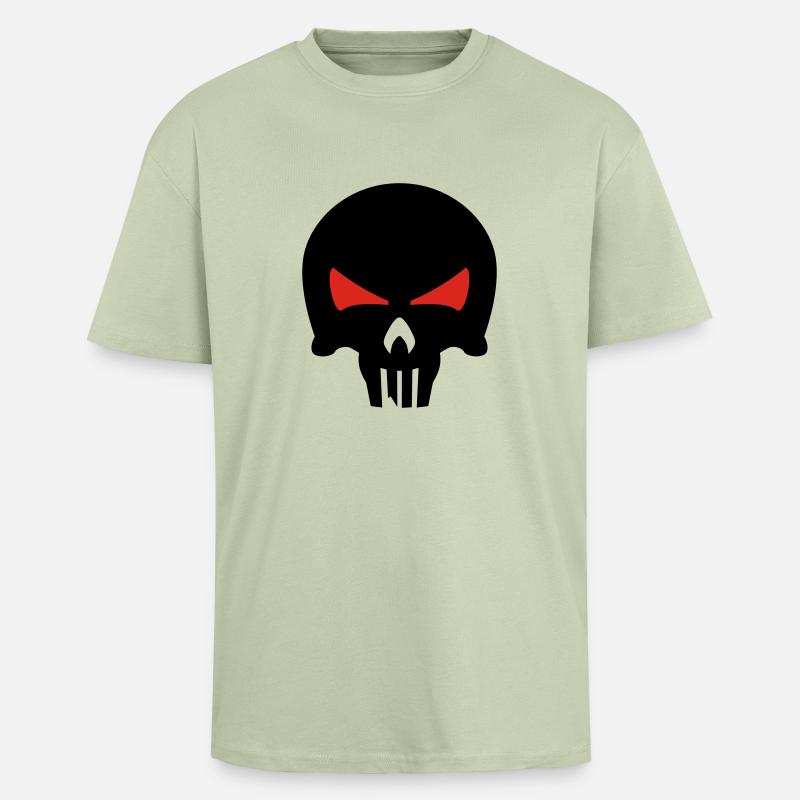 bone head - Oversized Heavyweight Unisex T-Shirt - Leichtes Salbeigrün 