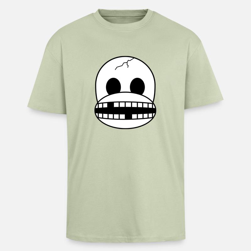 Skeleton Affe - Oversized Heavyweight Unisex T-Shirt - Leichtes Salbeigrün 