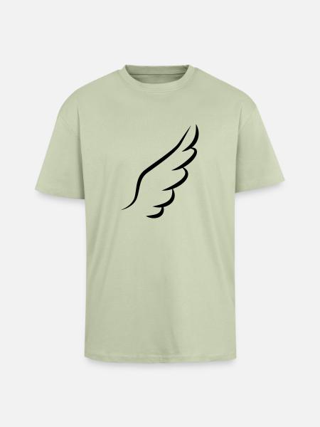 angel wings - Unisex Oversized Heavyweight T-shirt - soft salvia 