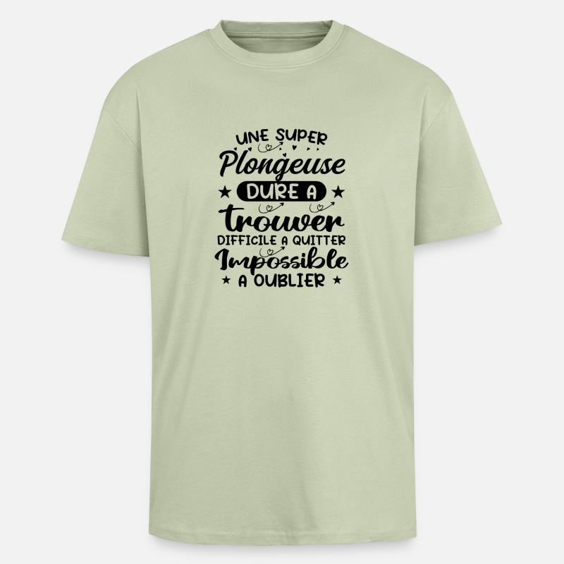 Ein Super Diver - Diver Geschenk - Oversized Heavyweight Unisex T-Shirt - Leichtes Salbeigrün 
