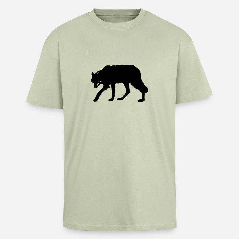 wolf_2 - Oversized Heavyweight Unisex T-Shirt - Leichtes Salbeigrün 