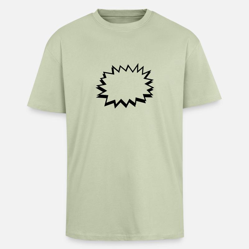 comic blase - comic bubble - Oversized Heavyweight Unisex T-Shirt - Leichtes Salbeigrün 