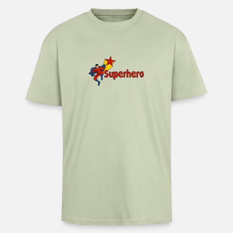 Superhero Comic Superheld - Ideale Geschenkidee - Oversized Heavyweight Unisex T-Shirt - Leichtes Salbeigrün 